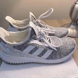 Adidas Cloud Foam Comfort Gray and White Sneakers